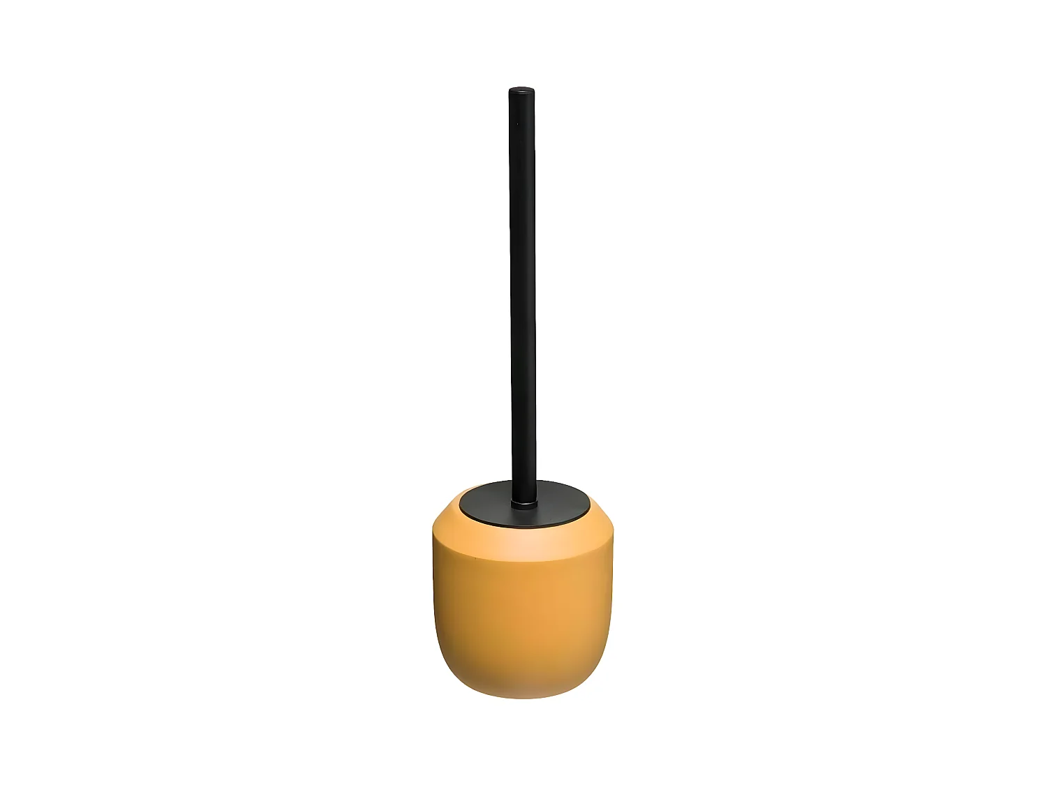 Brosse WC avec support en résine Jaune mat