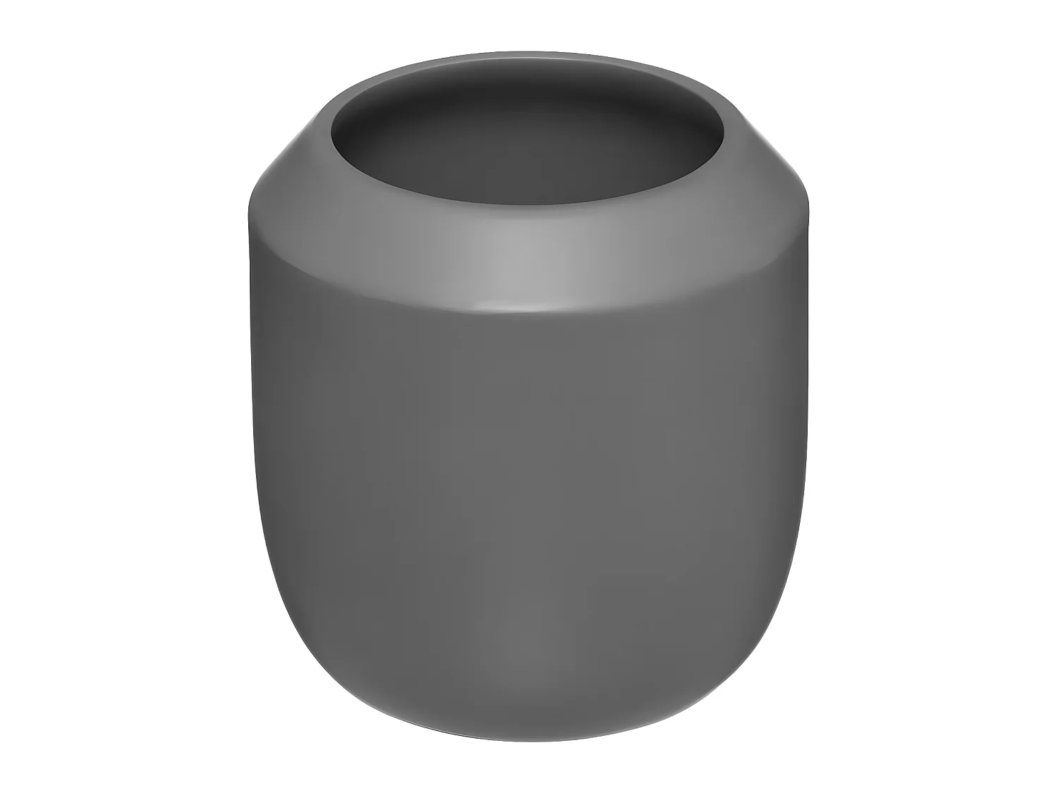 Brosse WC avec support en résine Gris mat