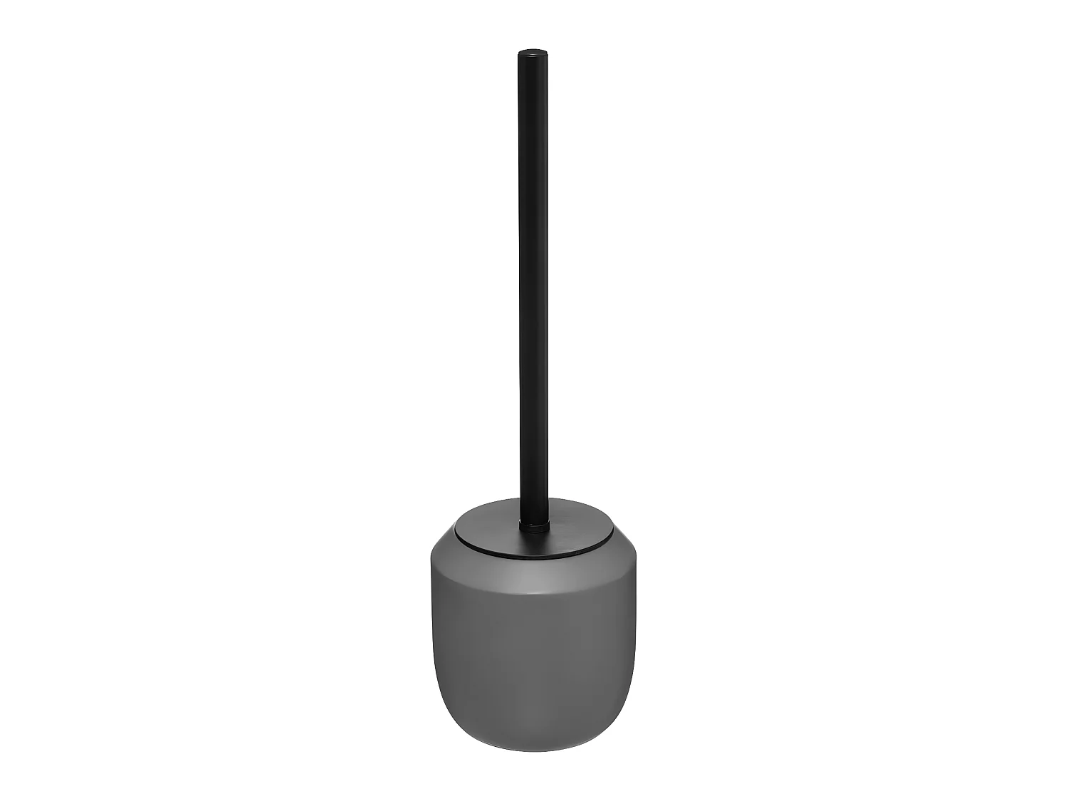 Brosse WC avec support en résine Gris mat