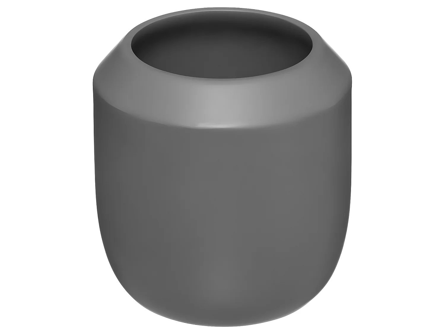 Brosse WC avec support en résine Gris mat