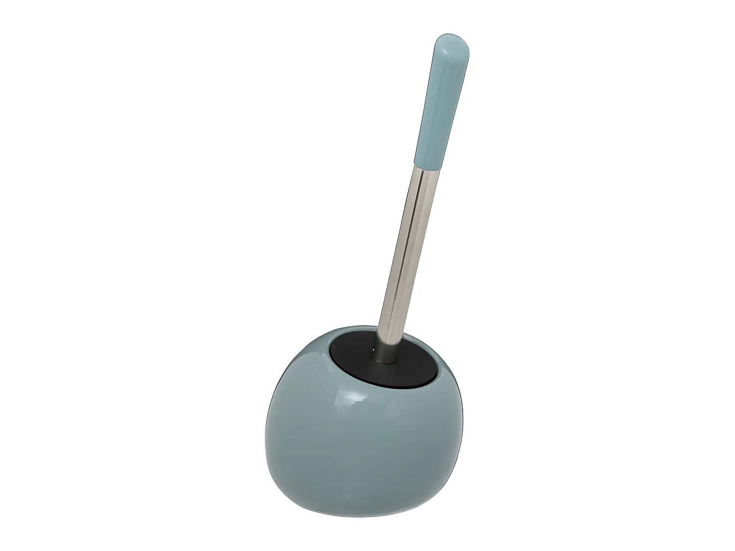 Brosse WC avec support en céramique Bleu artic