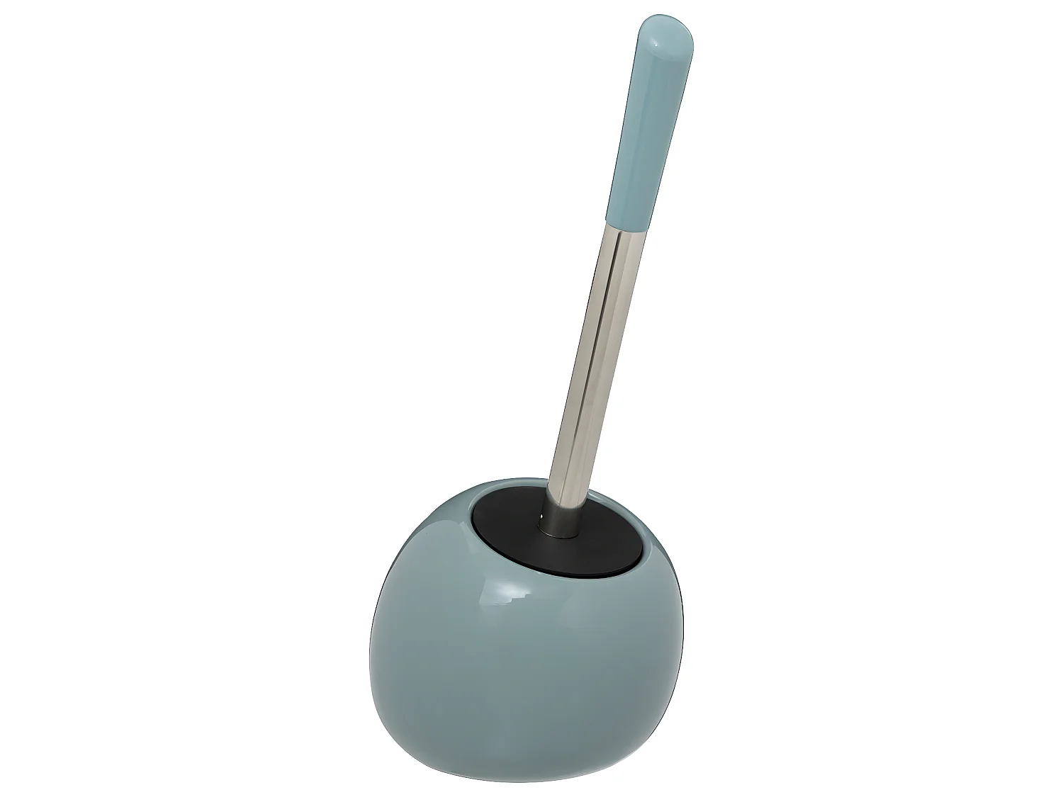 Brosse WC avec support en céramique Bleu artic