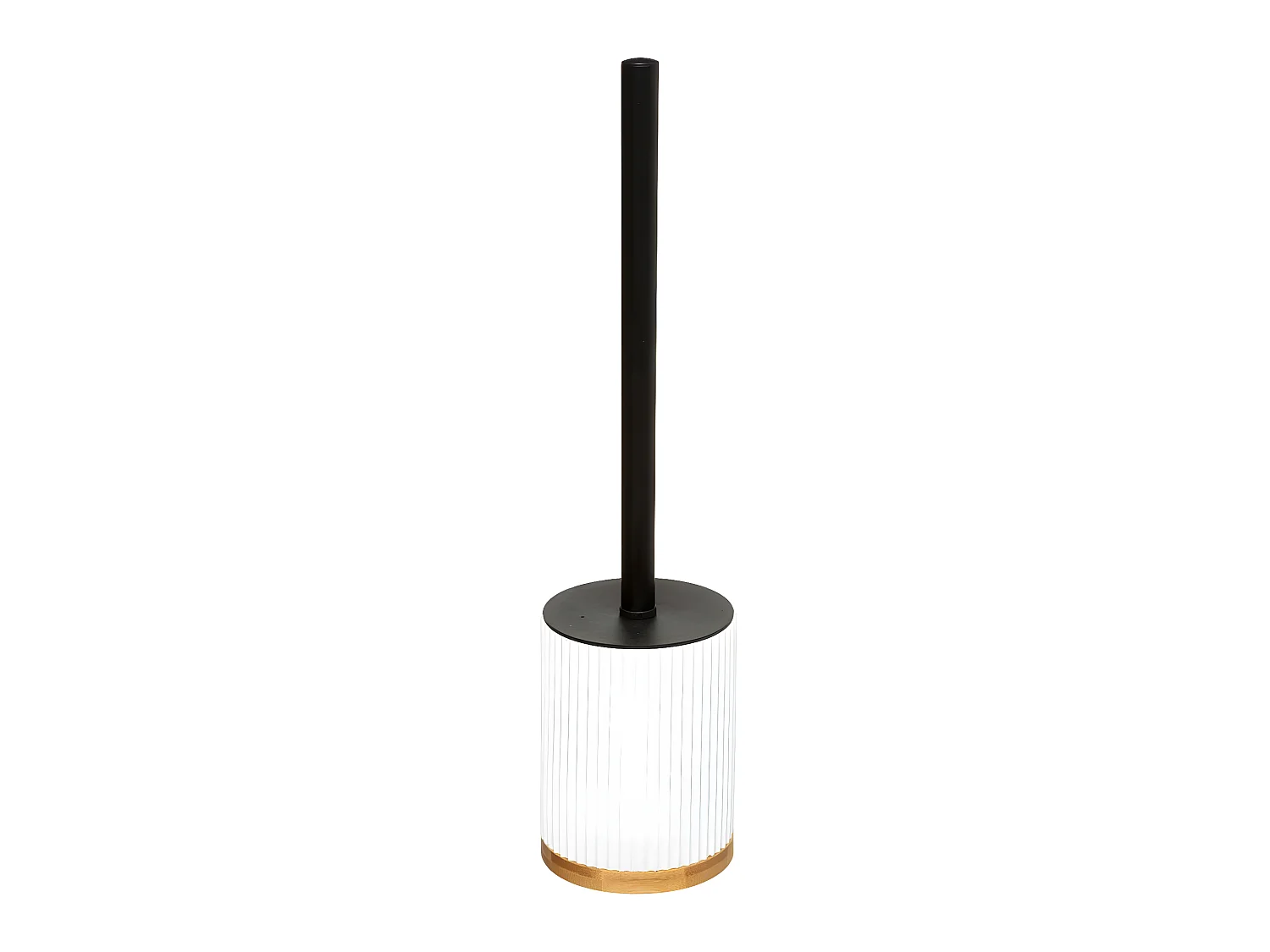 WC-Bürste und -Topf mit gestreiftem Muster Ø 8,8 x 40 cm