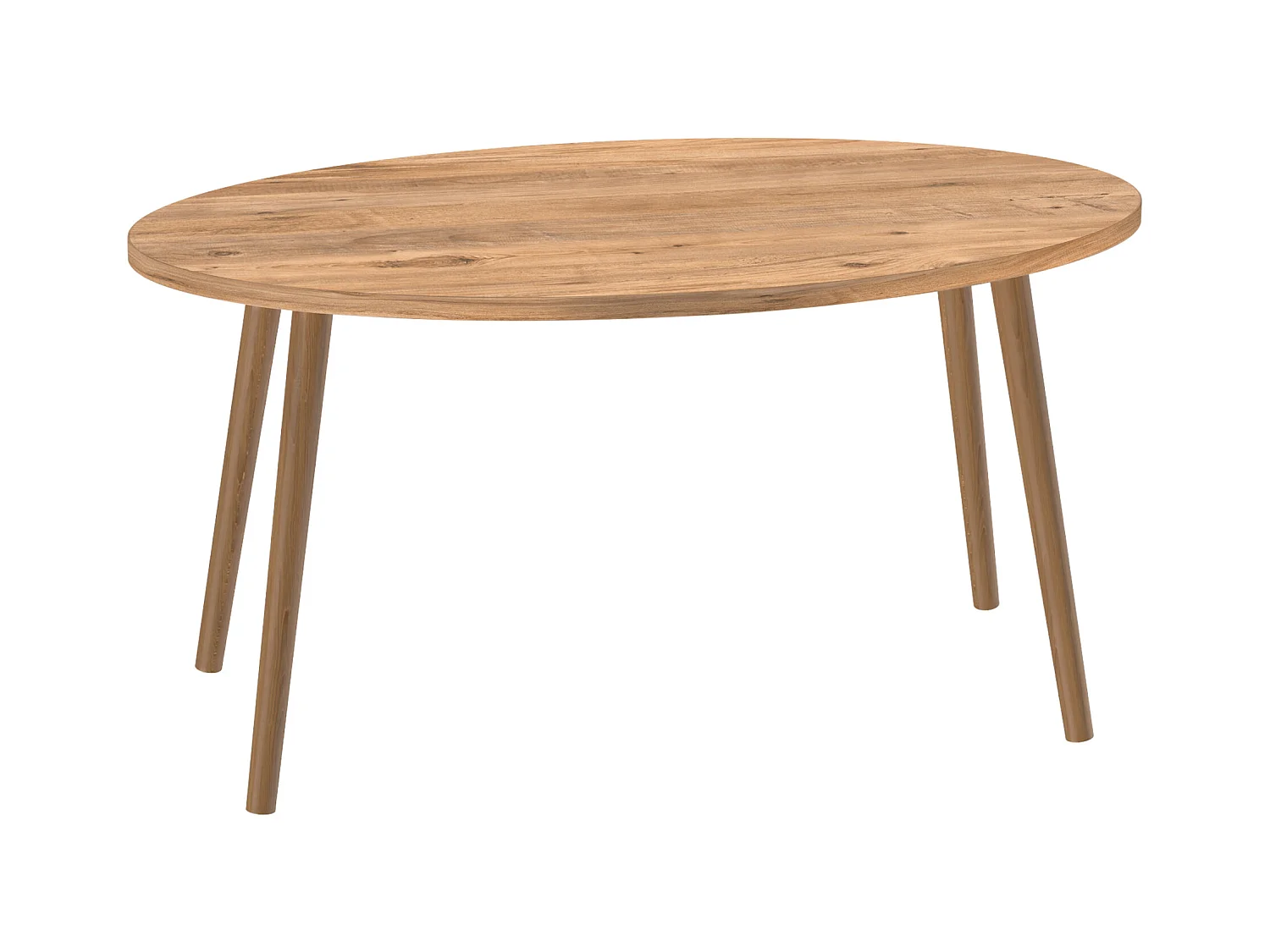 Table basse Sindal ovale 41 x 90 x 50 cm naturel [en.casa]