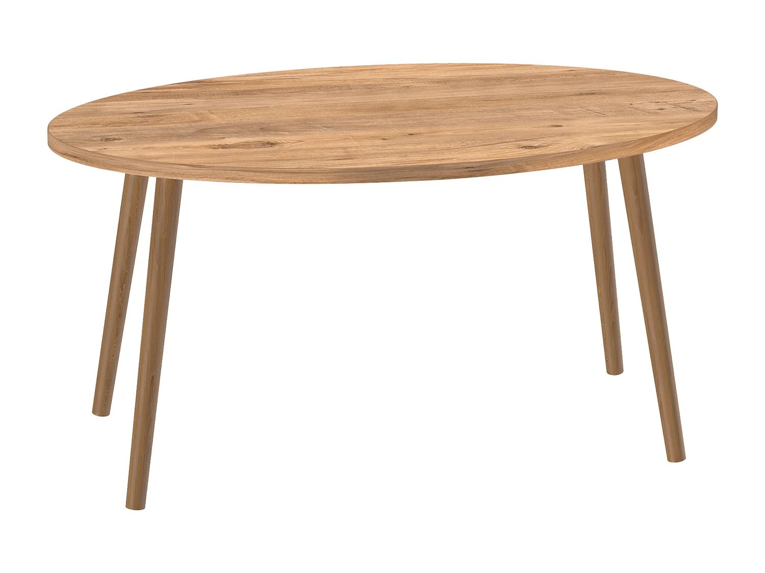 Table basse Sindal ovale 41 x 90 x 50 cm naturel [en.casa]