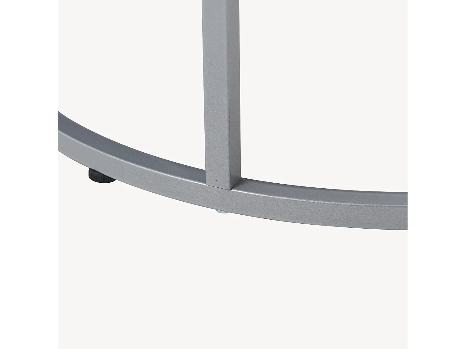 Set de 2 tables d'appoint Skagen rondes gigognes marbre blanc argent [en.casa]