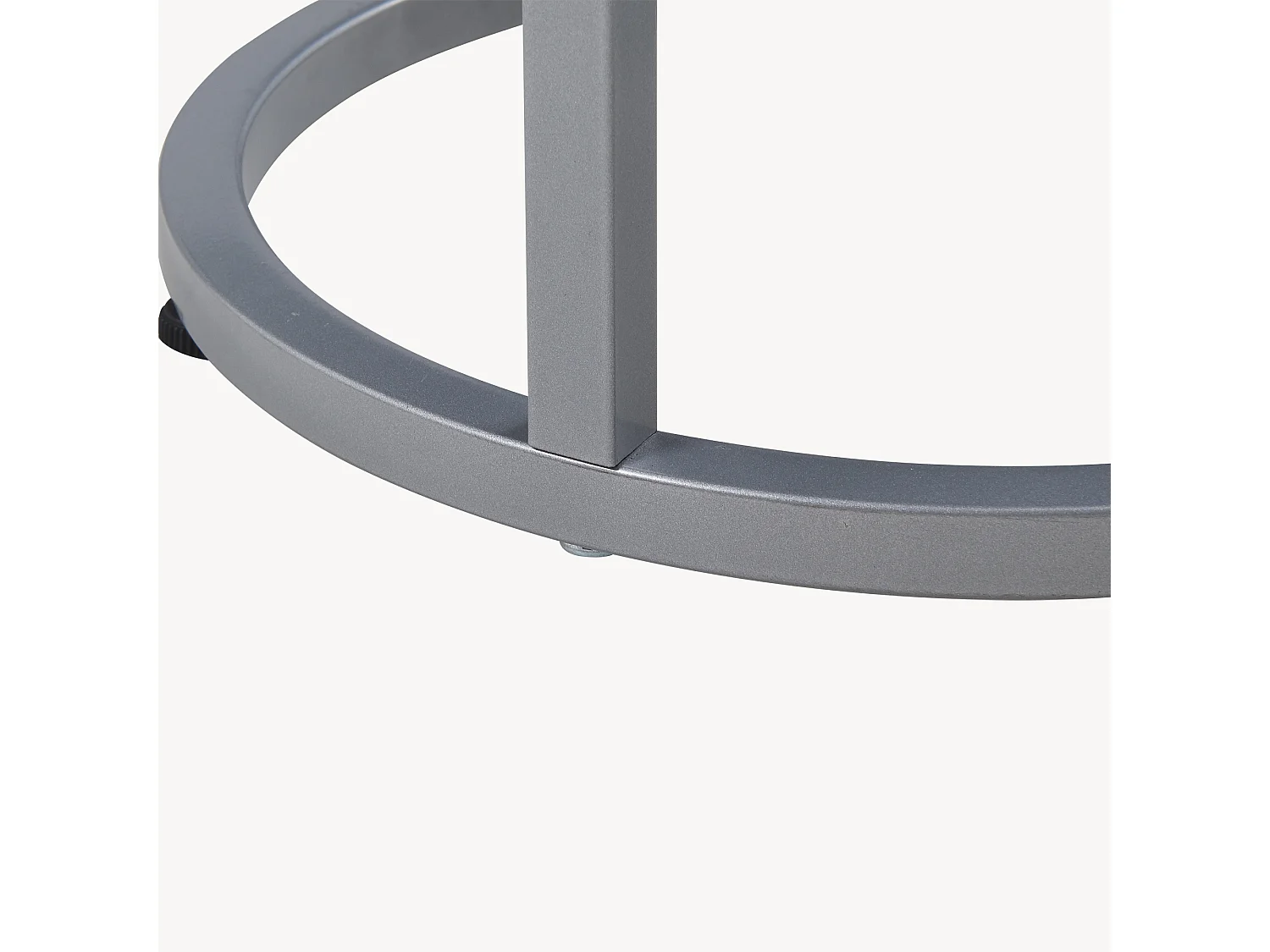 Set de 3 tables d'appoint Bornholm rondes gigognes marbre noir argent [en.casa]