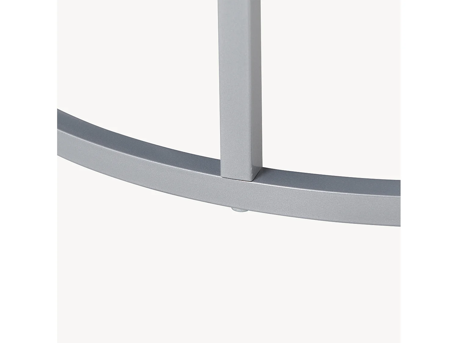 Set de 2 tables d'appoint Skagen rondes gigognes marbre noir argent [en.casa]