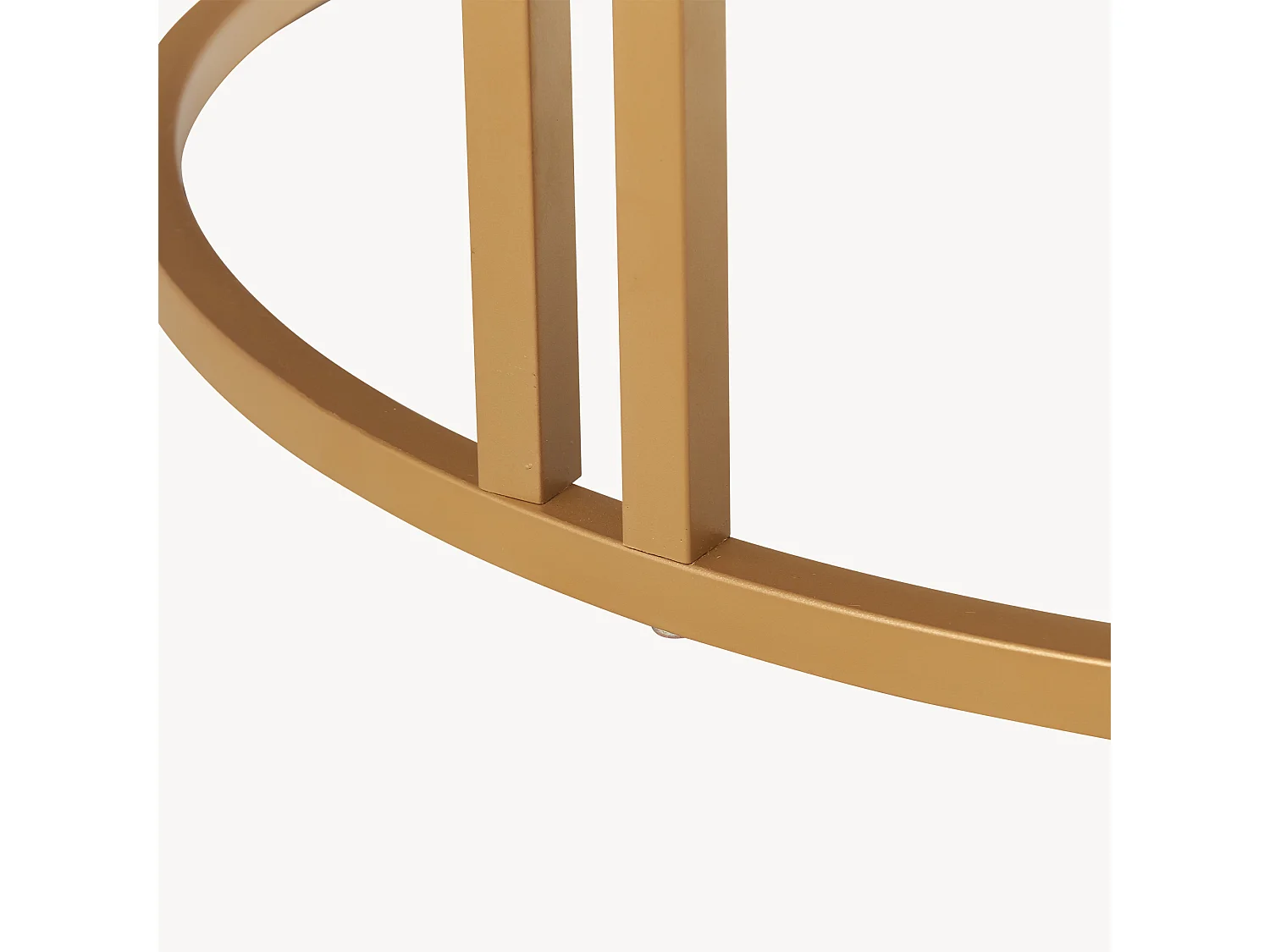 Table basse Aulum ronde 50 x 70 cm marbre noir or [en.casa]