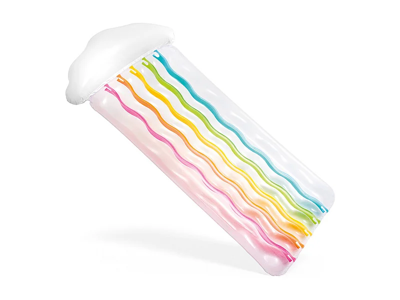 Colchoneta hinchable Rainbow Cloud Intex +14A blanco 25x180x86 cm
