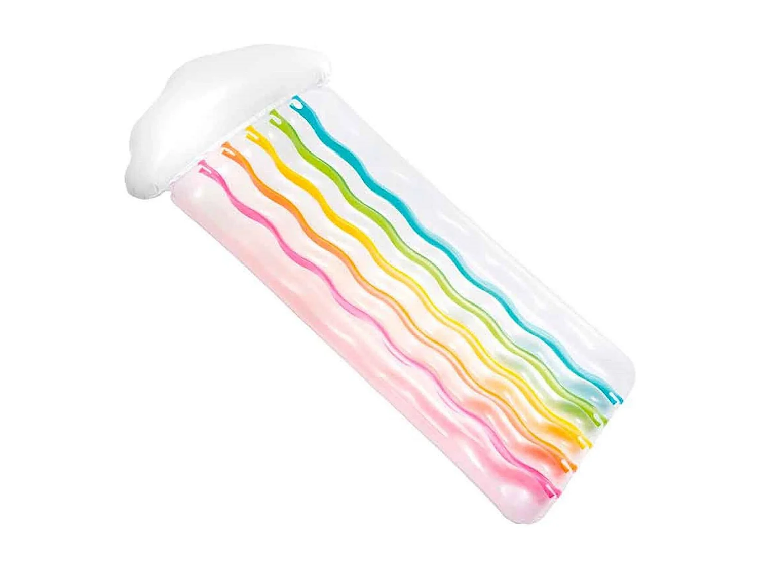 Colchoneta hinchable Rainbow Cloud Intex +14A blanco 25x180x86 cm