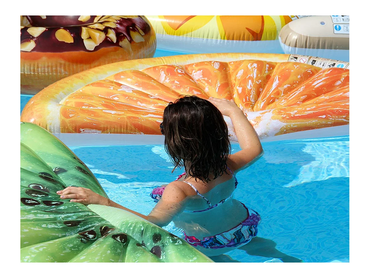 Colchoneta rodaja naranja 178 x 85 cm