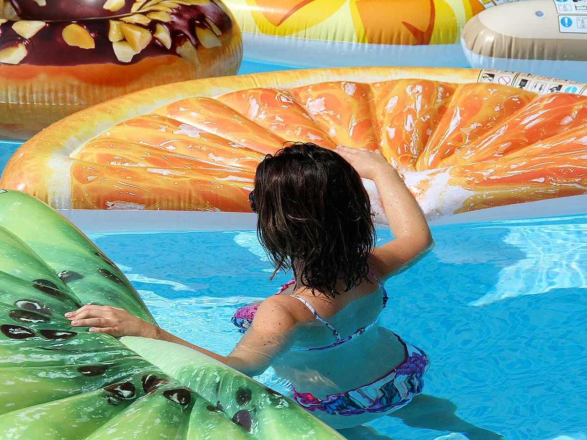 Colchoneta rodaja naranja 178 x 85 cm