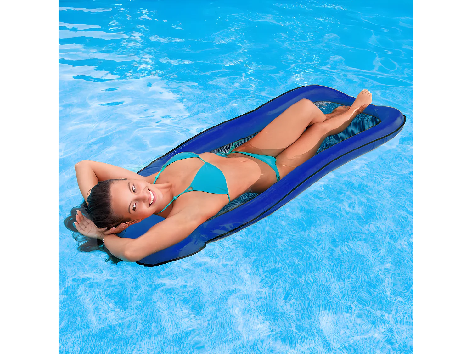 Poolliege Wassermatte mit Netzeinsatz 58836EU