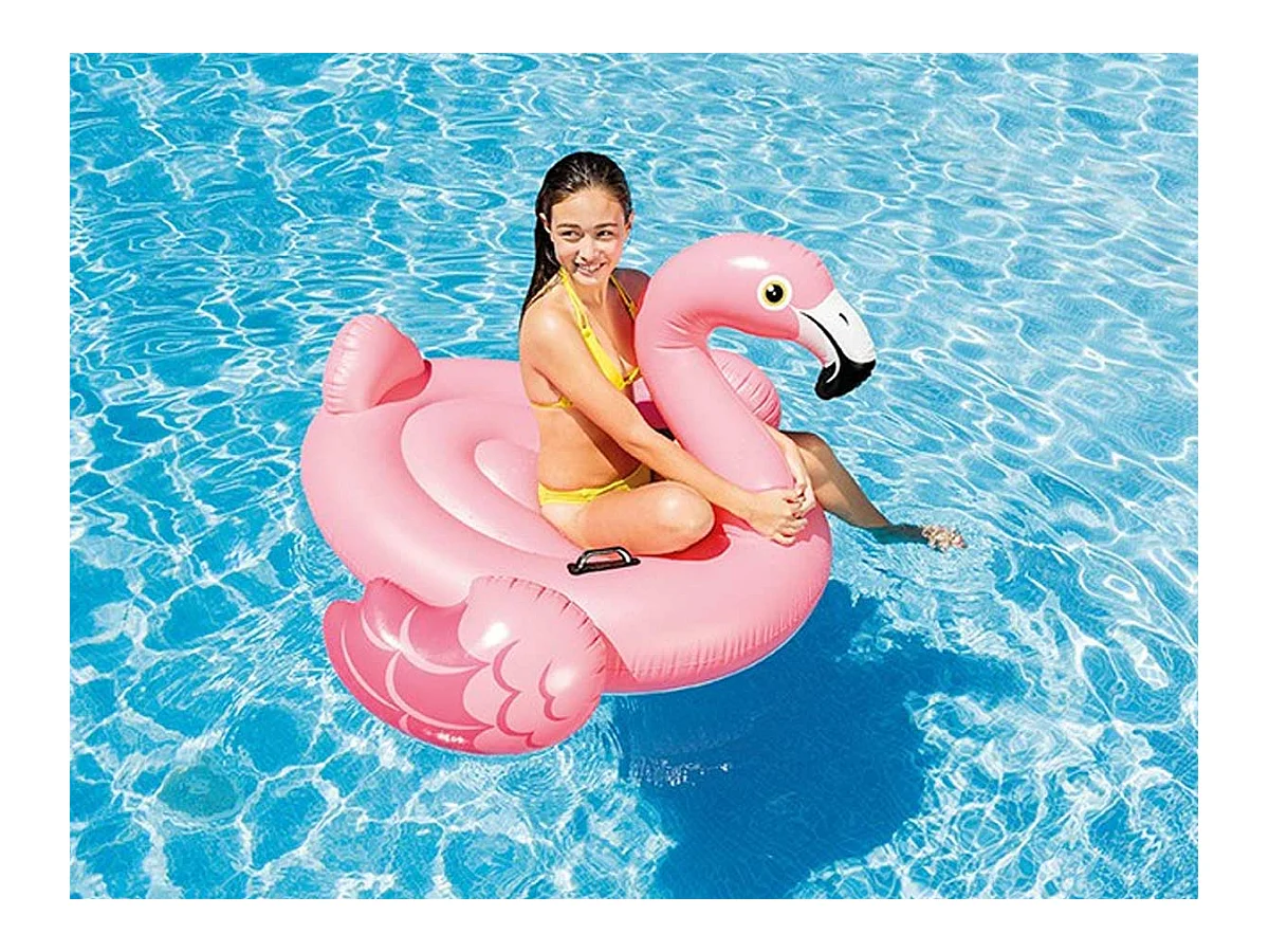 Flamant Rose Gonflable à Chevaucher 142cm Rose