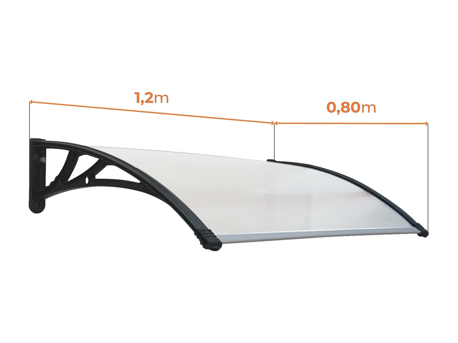 SmartSun Marquee Easy Black 120x80cm. Spessore 5,2 mm extra resistente.  Tettuccio protettivo della porta