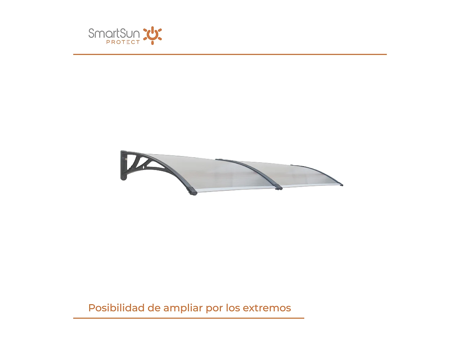 SmartSun Marquee Easy Black 120x80cm. Spessore 5,2 mm extra resistente.  Tettuccio protettivo della porta