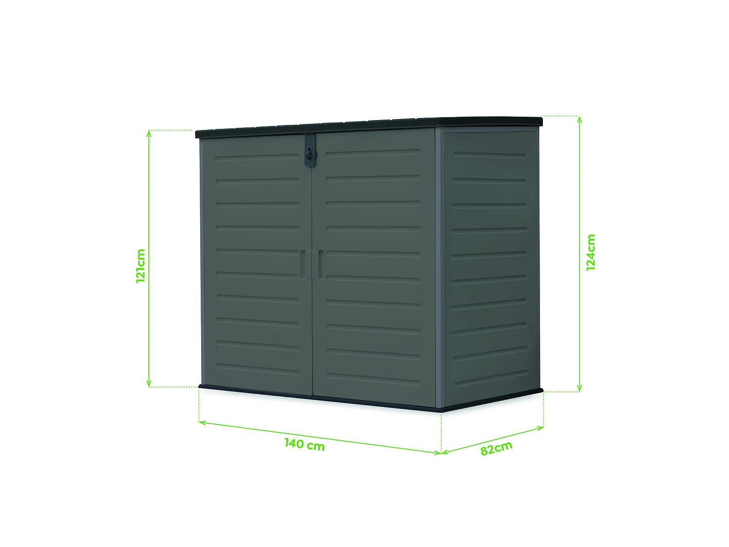 Armadio in resina Multibox 1170 L - 140x82x124cm. Struttura e pavimento in acciaio inclusi