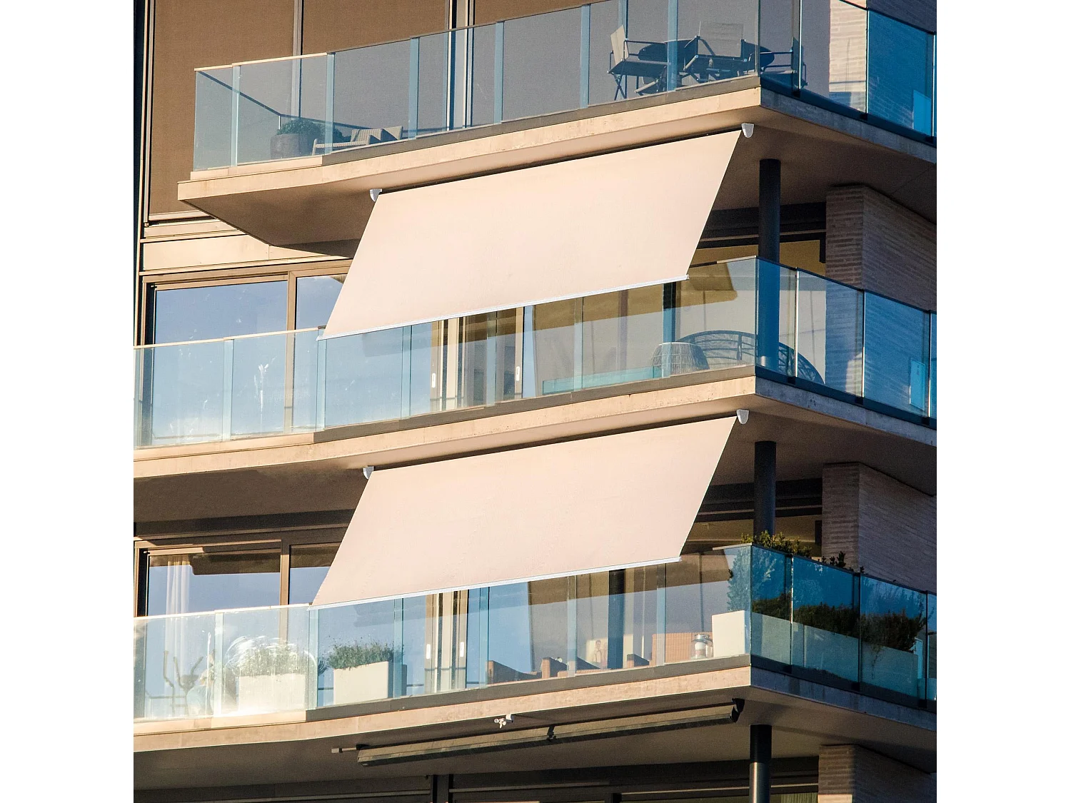 SmartSun Tenda da sole per balcone 2x2,45m Sabbia