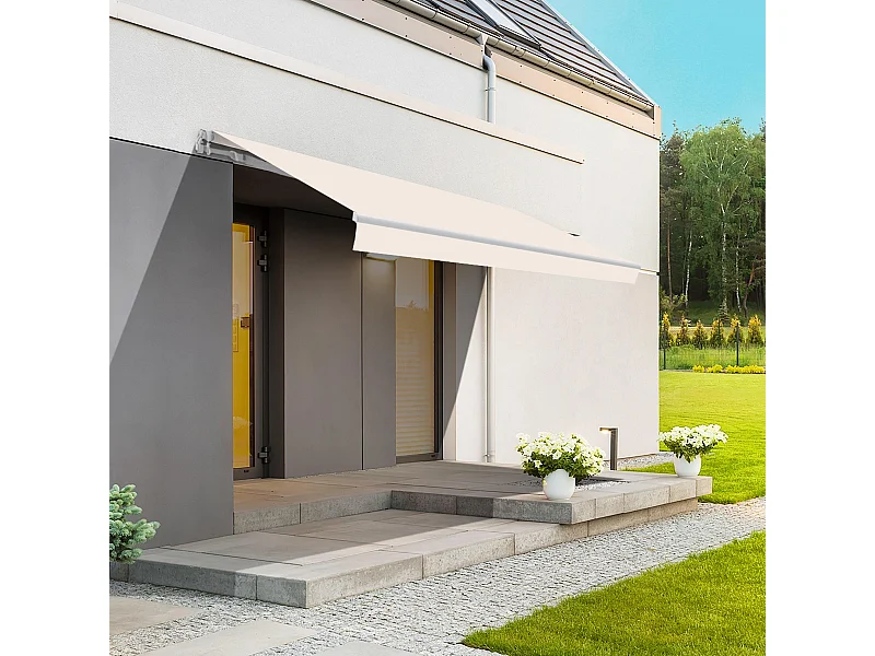 Tenda da sole manuale completa 4x2,5m Smartsun Ecru in poliestere