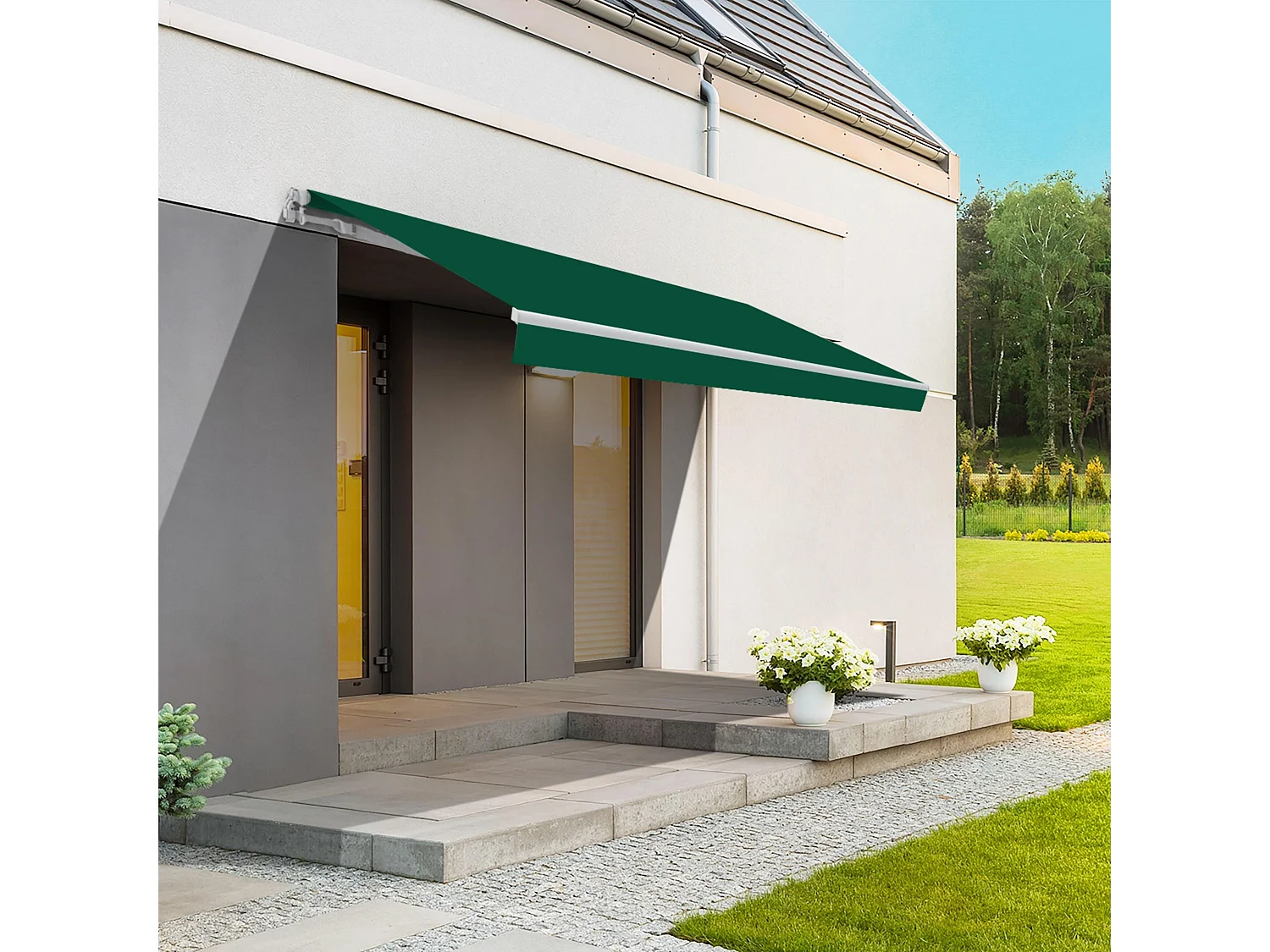 Tenda manuale completa 4x2,5m Smartsun Verde telone in poliestere