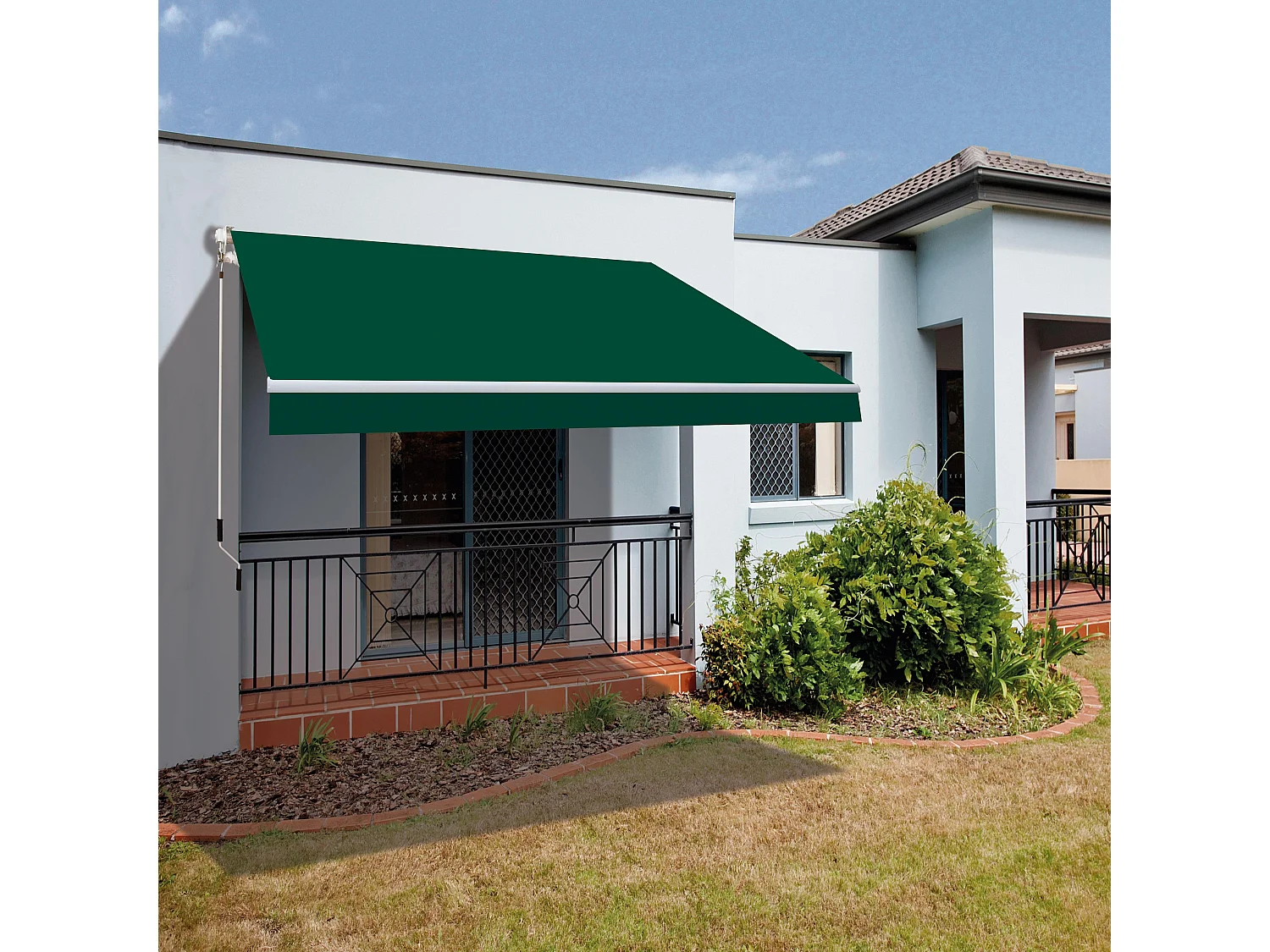 Tenda manuale completa 4x2,5m Smartsun Verde telone in poliestere