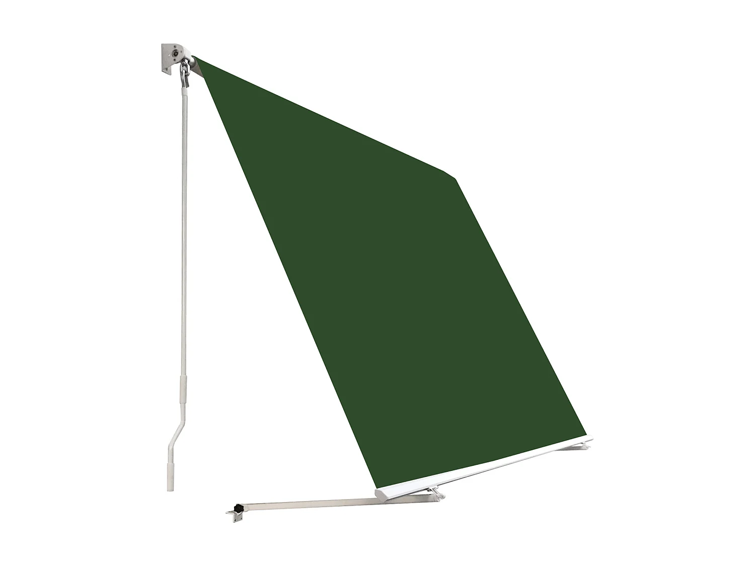 Wasabi - Toldo Exterior Balcón 200x245cm – Soporte Techo/Pared – Anclaje Barandilla – Estructura Aluminio – Lona UV Poliéster – Manivela Manual – Completo