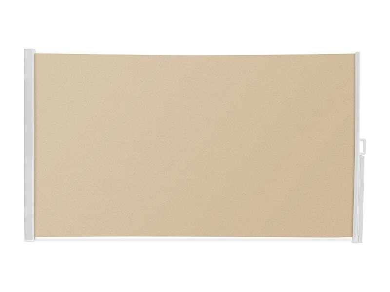 Wasabi - Paravent Extérieur Rétractable 140x300cm - Kit d'ancrage - Brise vue jardin - Cassette Aluminium - Toile Beige UV