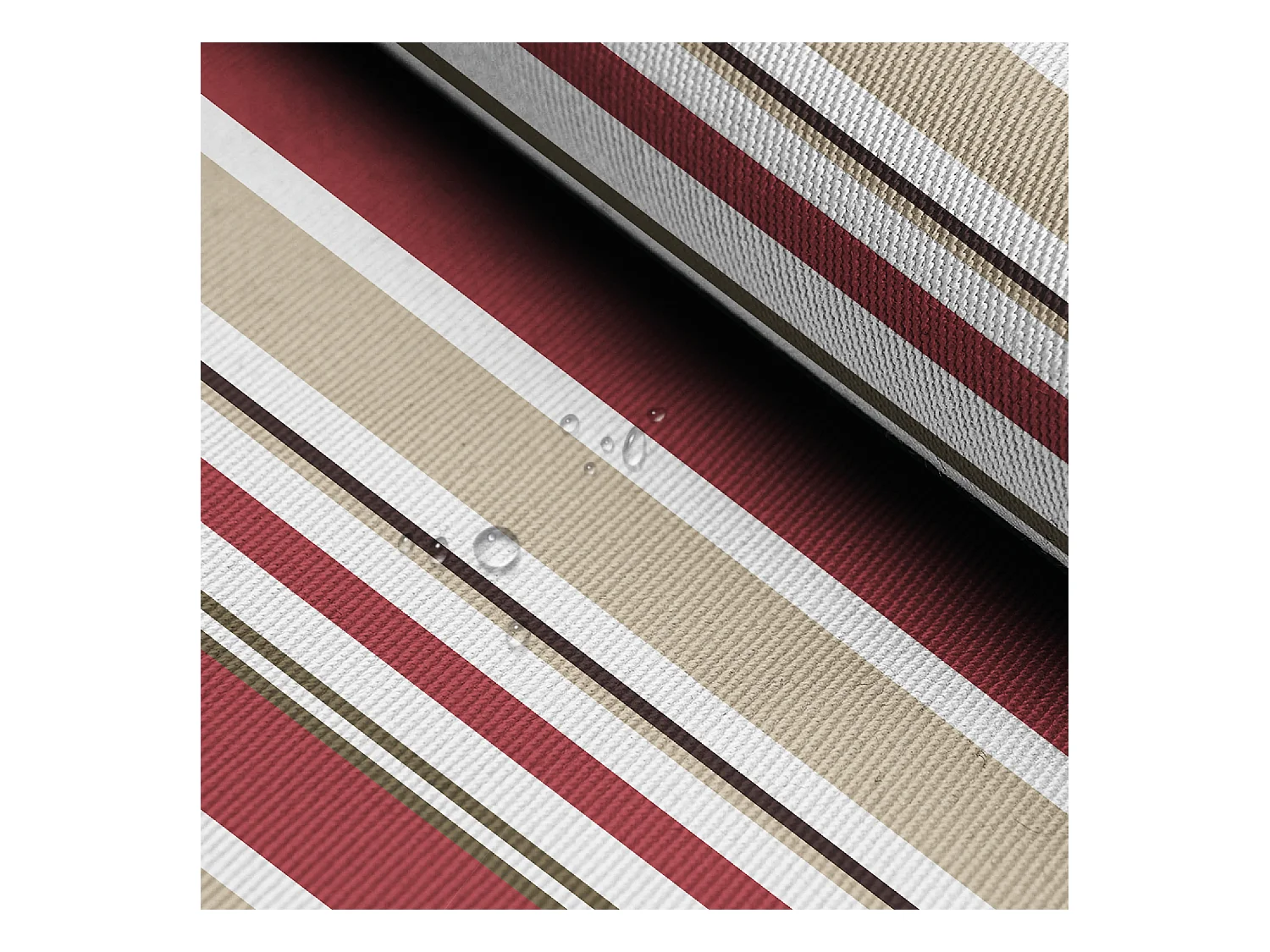 Wasabi - Lona Toldo 3x2 Burdeos/Beige Poliéster 280 gr/m² - Resistente al Agua y UV - 283x200cm - Malla Sombreo - Tela Enrollable Repuesto para Toldos