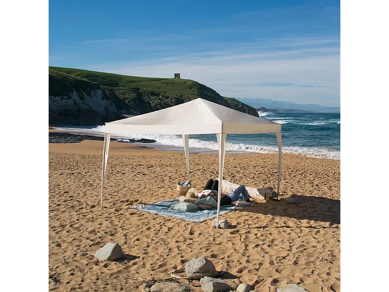 Tenda Wasabi Classic 3x3m pieghevole in alluminio beige