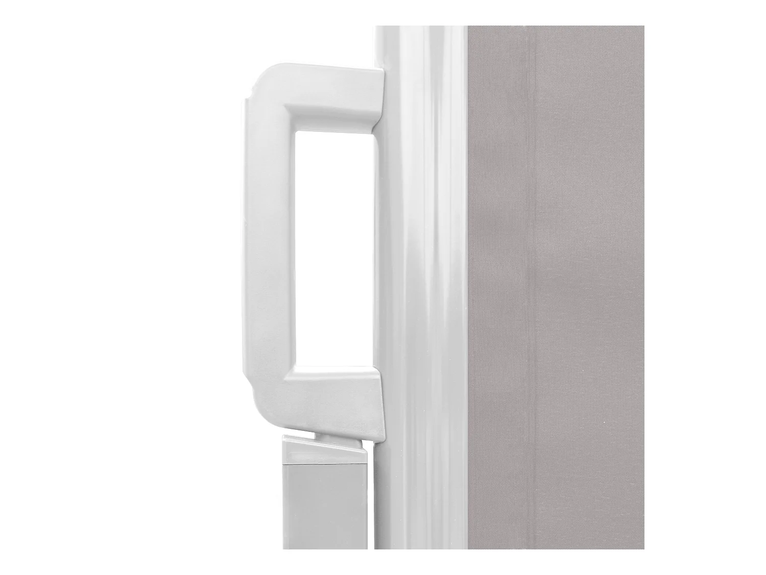 Wasabi - Paravent Extérieur Rétractable 140x300cm - Kit d'ancrage - Brise vue jardin - Cassette Aluminium - Toile Gris UV