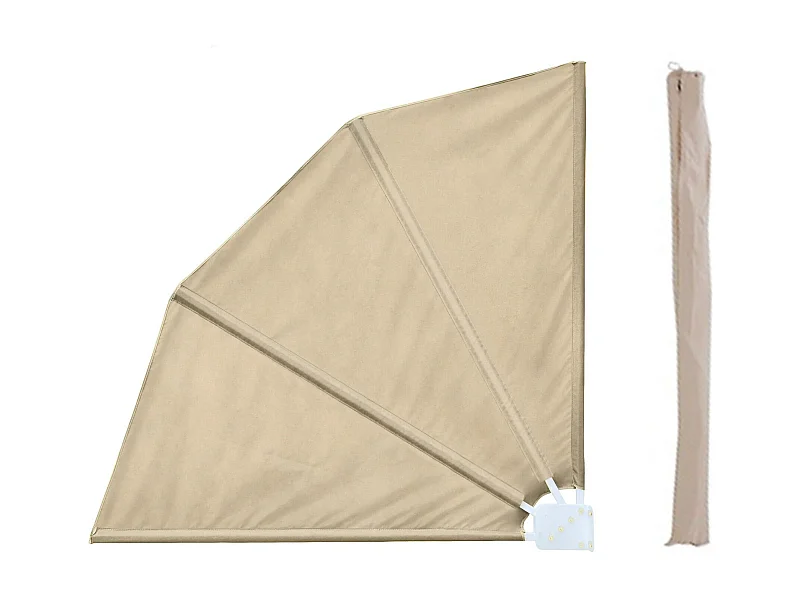 SmartSun Beige tenda laterale pieghevole a ventaglio 1,4x1,4m per balcone, terrazza