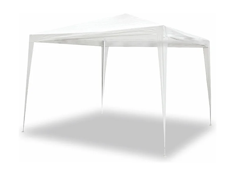 Wasabi - Carpa Desmontable 3x3 m Cies Blanca – Vientos y Piquetas Fijación – Estructura Aluminio y Acero – Lona Rafia 90gr/m2 – Cenador Jardín – Exteriores