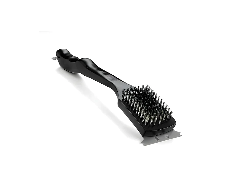 Brosse en bois noir pour grille de cuisson en acier inoxydable