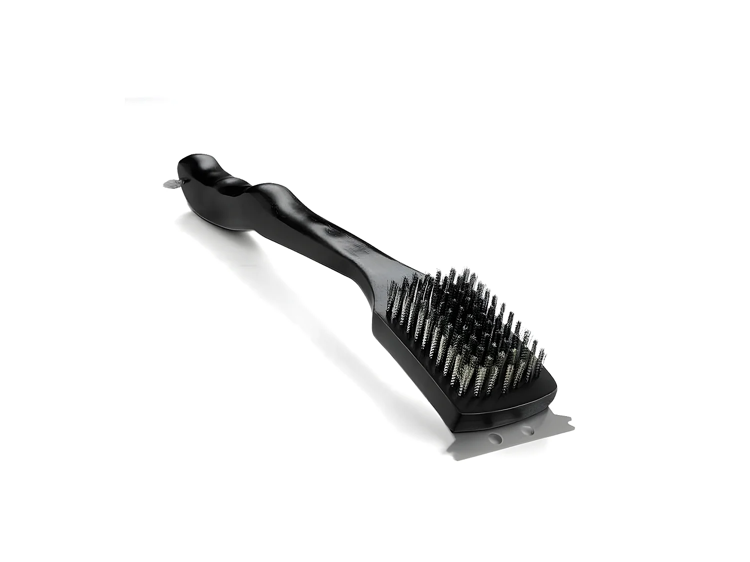 Brosse en bois noir pour grille de cuisson en acier inoxydable