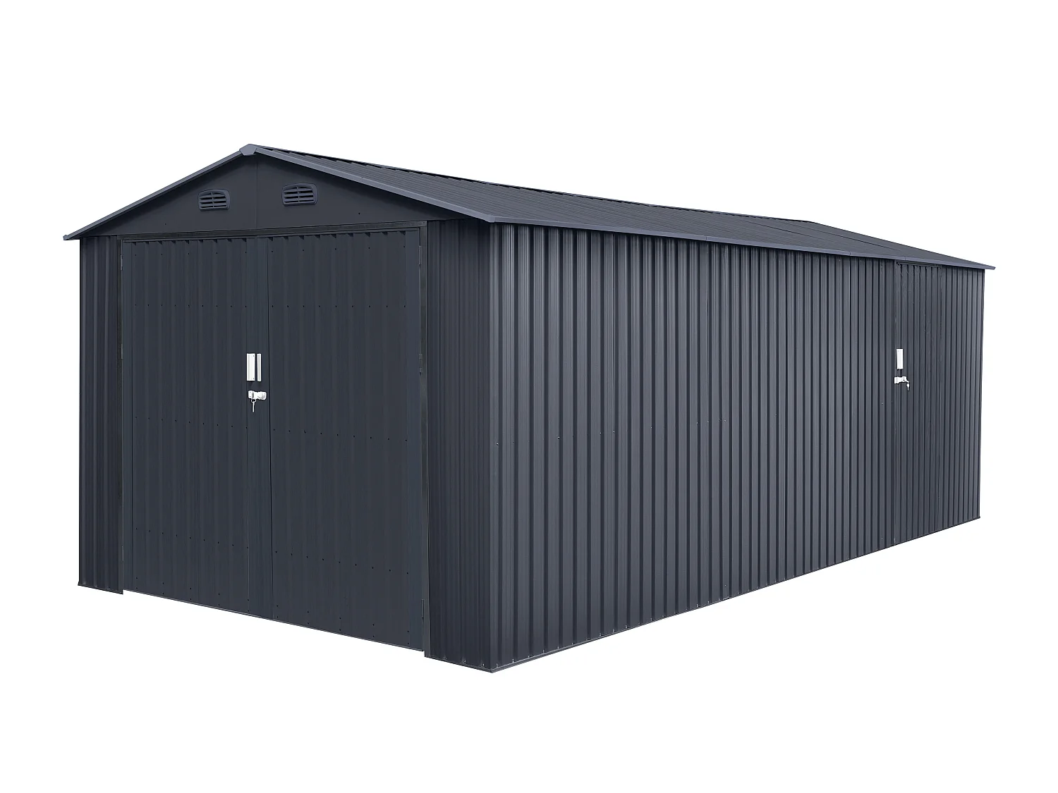 Garage in metallo Tonsberg 18m2 - Garanzia 15 anni - 602x300x232cm.