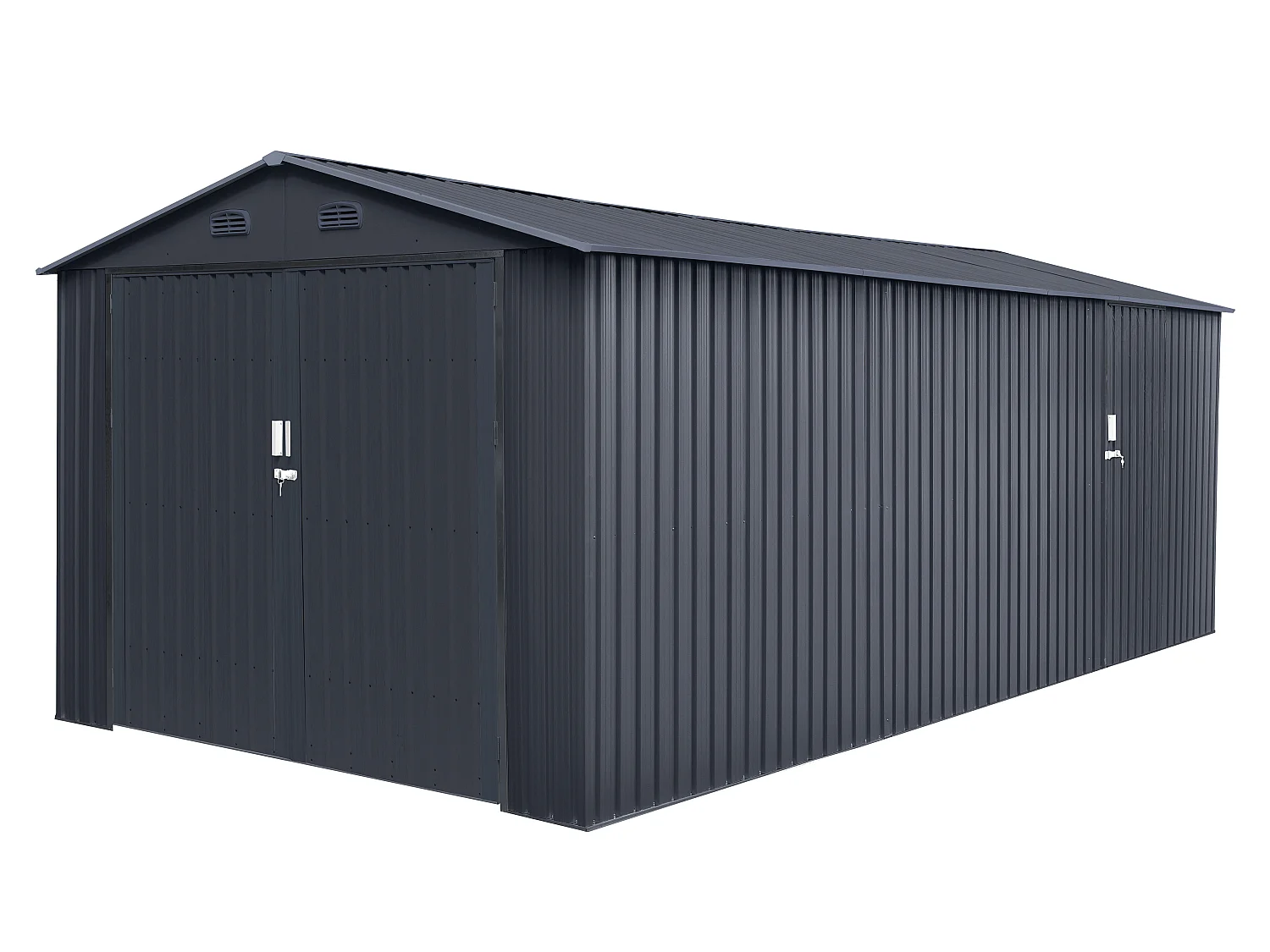 Garage in metallo Tonsberg 18m2 - Garanzia 15 anni - 602x300x232cm.