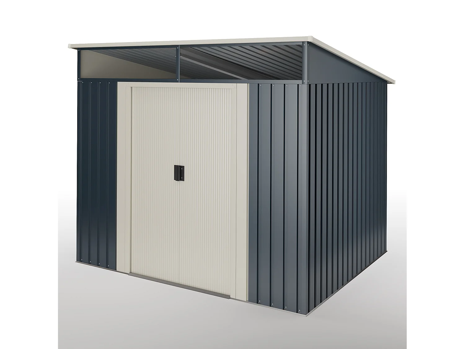 Abri de jardin Wasabi Stark 4.6 m2 - Garantie 10 ans - 194x239x203cm. Remise métal