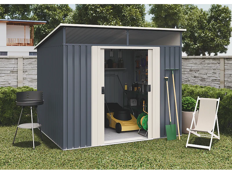 Capannone in metallo Wasabi Stark 4,6m2 - 10 anni di garanzia - 194x239x203cm. Capanno da giardino