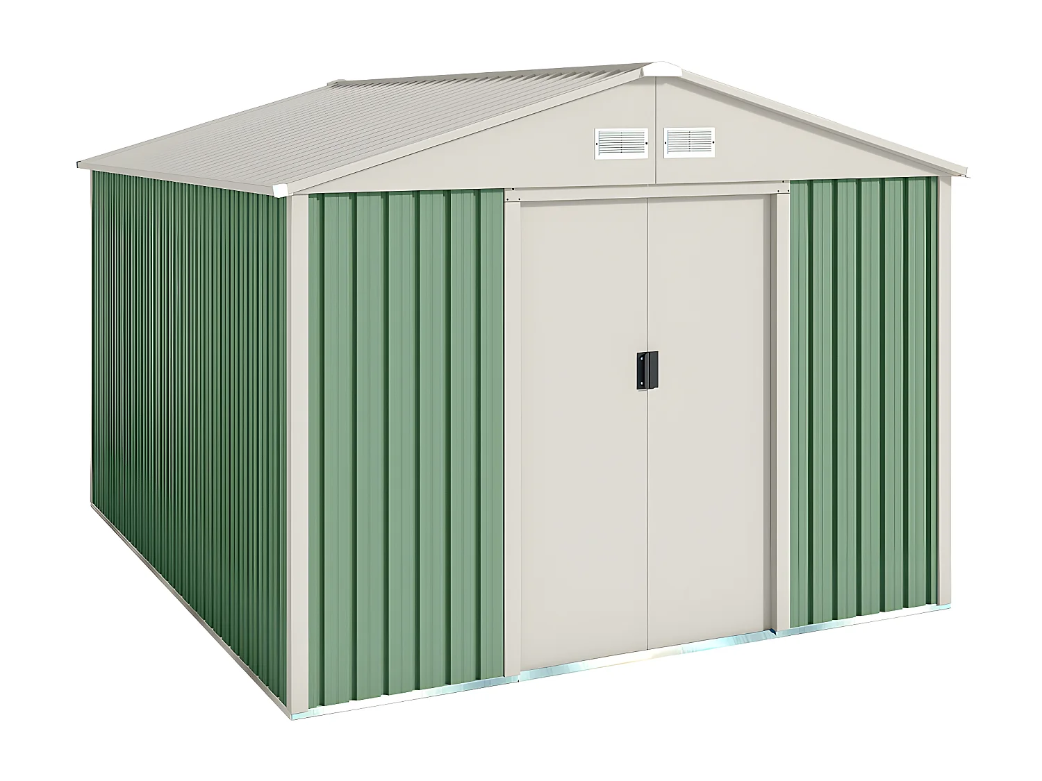 Caseta de jardín metálica Galliv 7,86m2 - 10 años garantía - 261x301x198cm. Cobertizo jardin