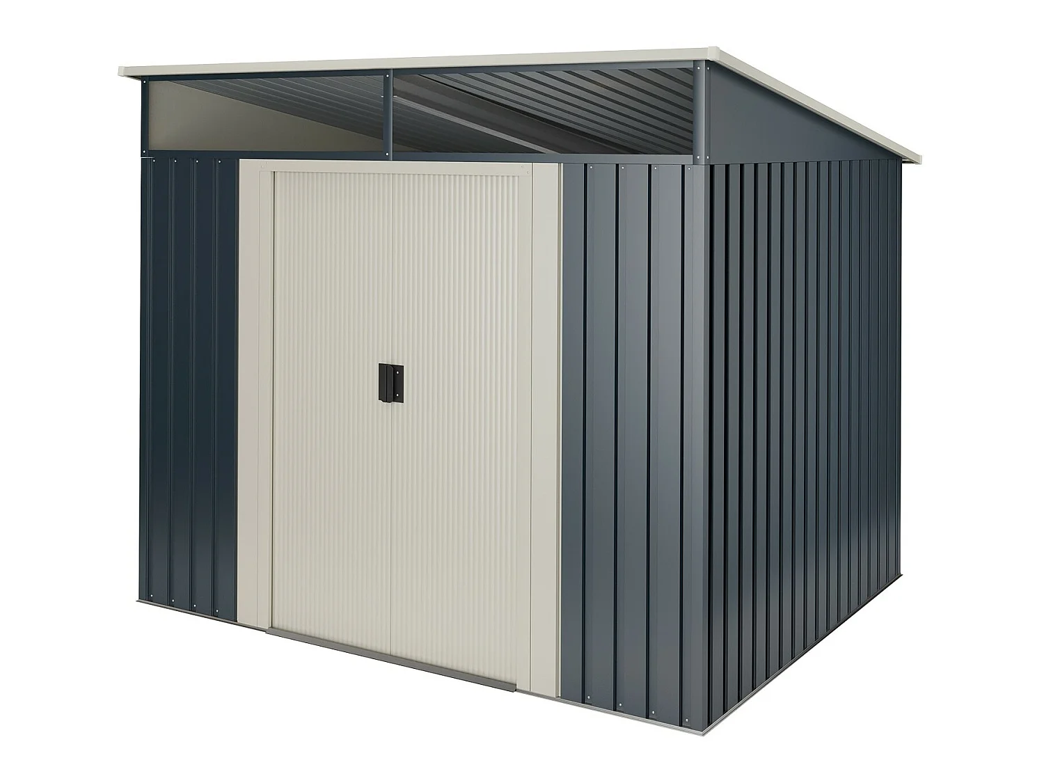 Abri de jardin Wasabi Stark 2.3 m2 - Garantie 10 ans - 121x195x196cm. Remise métal