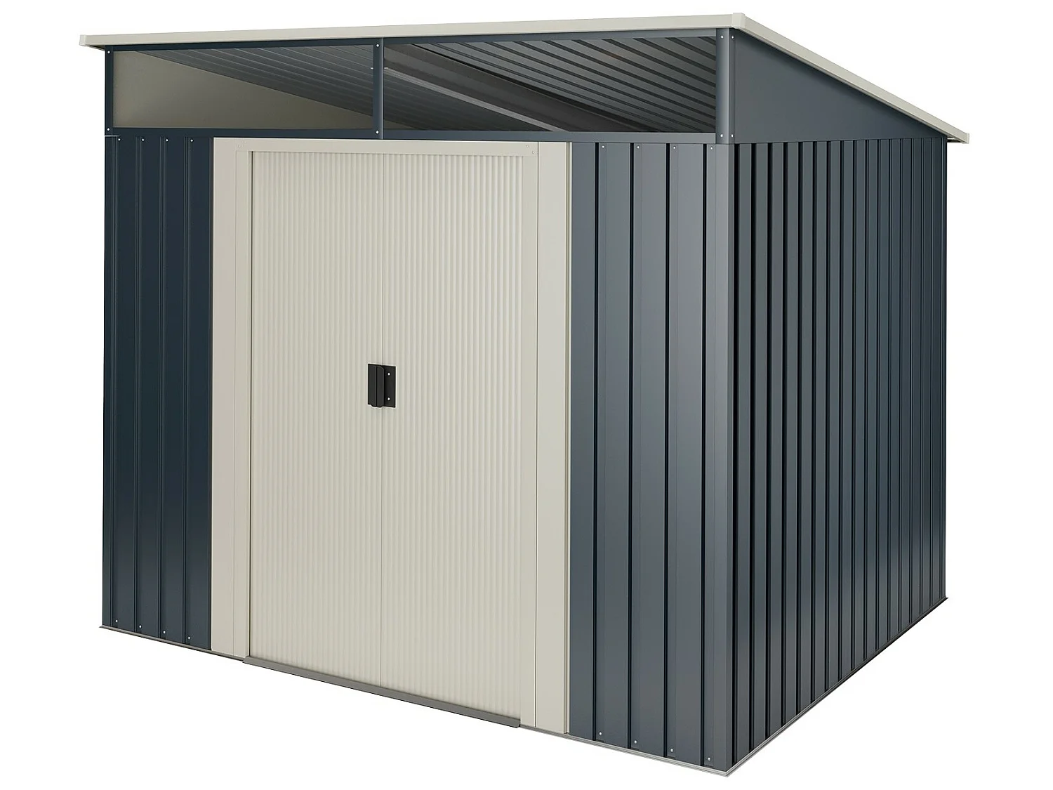 Capannone in metallo Wasabi Stark 2,3m2 - 10 anni di garanzia - 121x195x196cm. Capanno da giardino