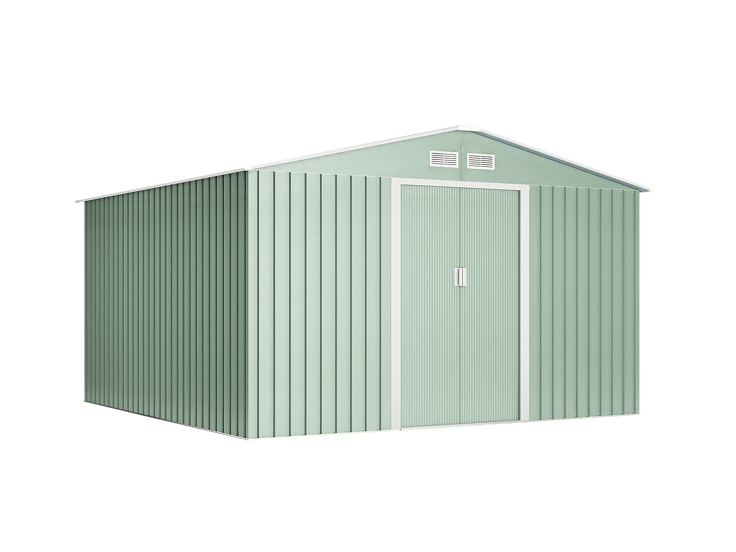 Capannone in metallo Wasabi Light Green XL 10,2 m2 - 10 anni di garanzia - 324x322x205cm. Capanno da giardino