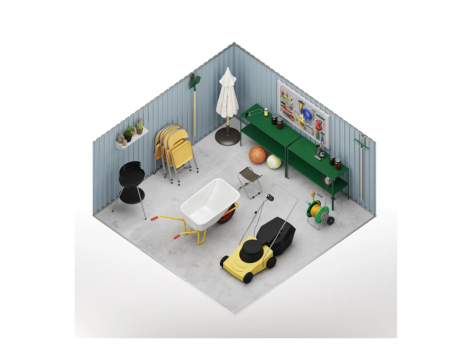 Capannone in metallo Wasabi Light Green XL 10,2 m2 - 10 anni di garanzia - 324x322x205cm. Capanno da giardino