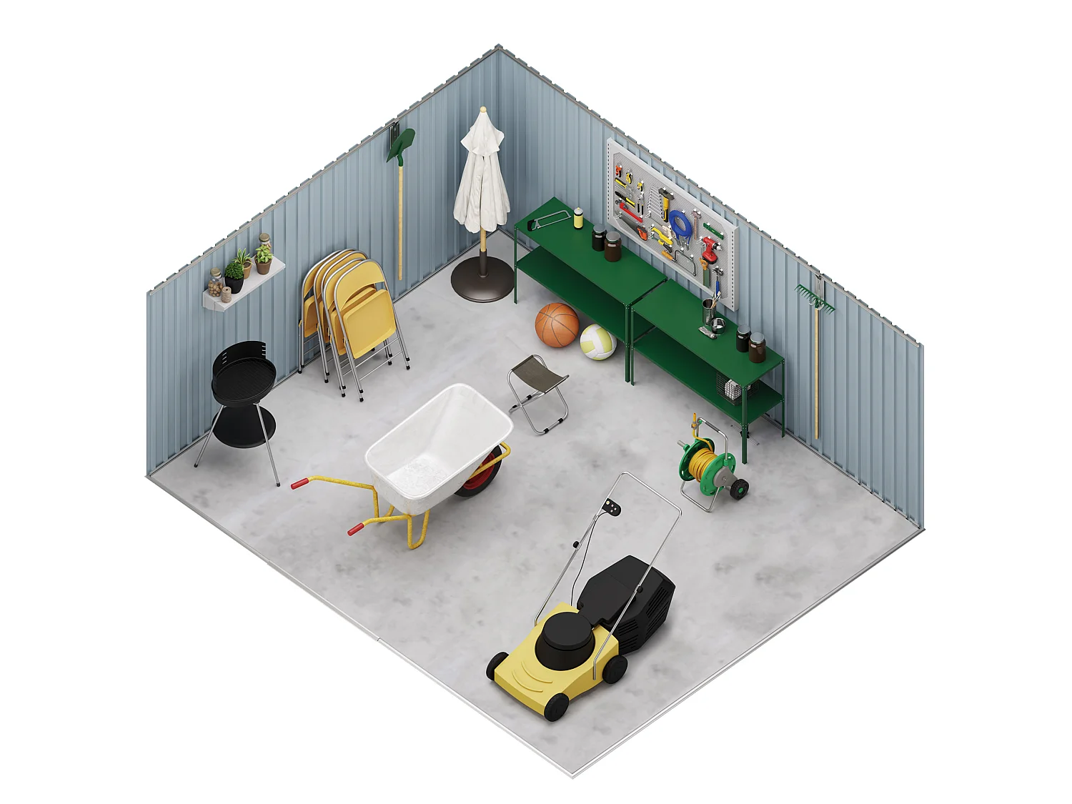 Abri de jardin Premium Uppsala 13.22 m2 - Garantie 10 ans - 397x333x191cm. Remise métal