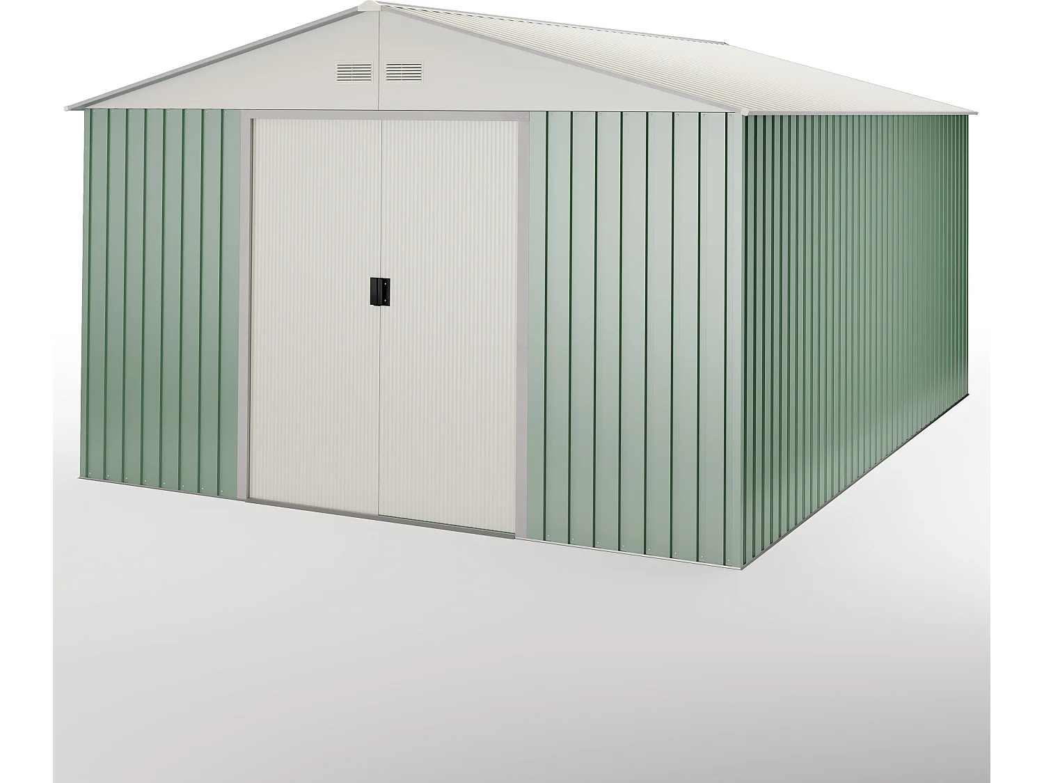 Caseta de jardín metálica Anjala 15,5m2- 10 años garantía - 452 x 343 x 223cm. Cobertizo jardin