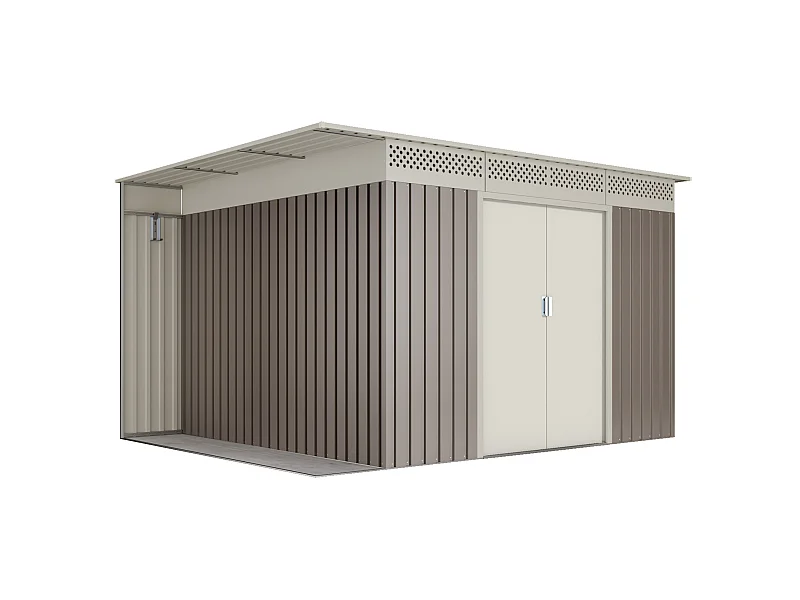 Capannone da giardino in metallo Orebro 8,96m2 - 10 anni di garanzia - 333x269x189cm. Capanno da giardino