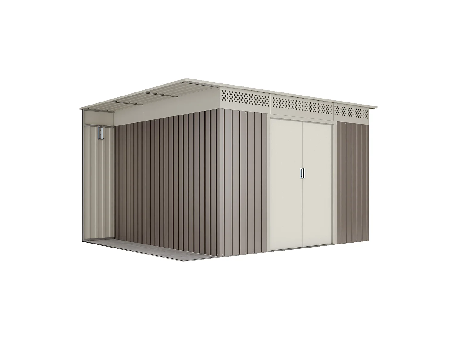 Capannone da giardino in metallo Orebro 8,96m2 - 10 anni di garanzia - 333x269x189cm. Capanno da giardino