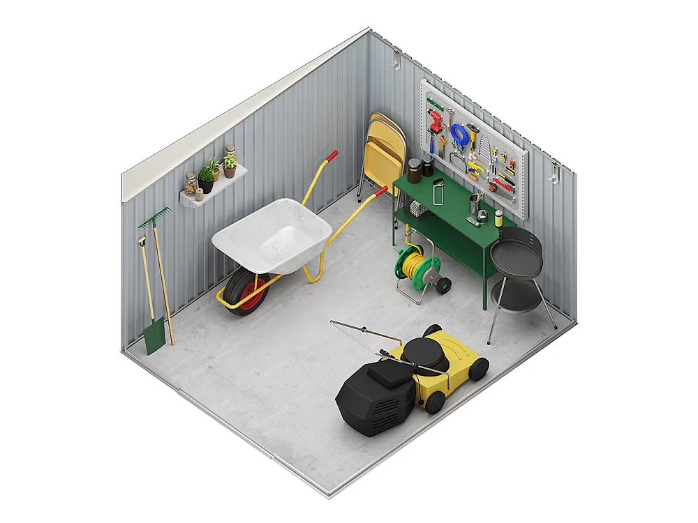 Abri de jardin Premium Orebro 8.96 m2 - Garantie 10 ans - 333x269x189cm. Remise métal