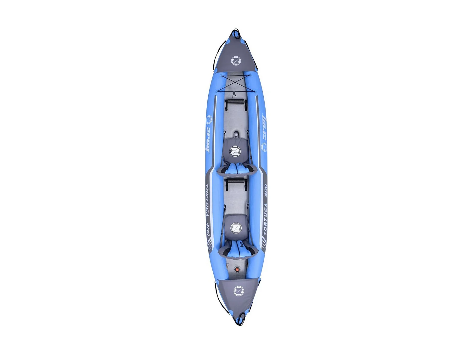 Kayak gonfiabile per 2 persone Tortuga Zray 386 x 86 cm (152" x 34") - Pagaie, borsa per il trasporto, pompa a pedale e sedili gonfiabili - PVC/cucitura a goccia